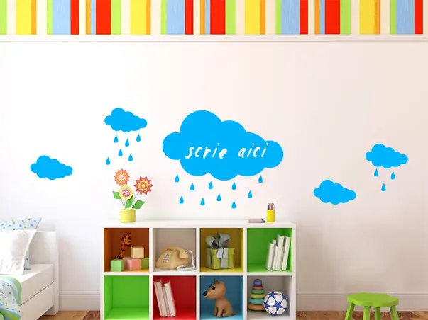 sticker tabla de scris nori albastri