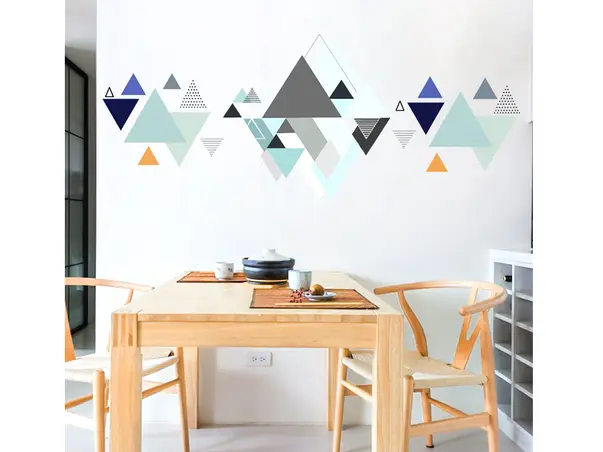 sticker triunghiuri bleu