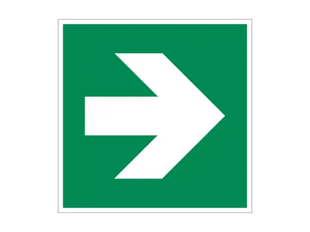 sticker verde sageata directie