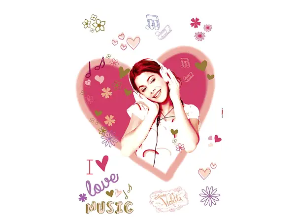 sticker violetta i love music