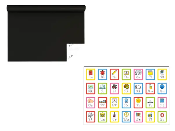 stickere alfabet si autocolant tabla de scris pentru decor gradinita