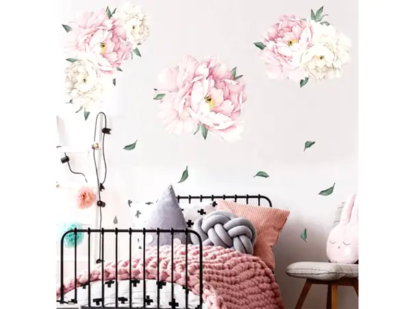 stickere bujori roz mari