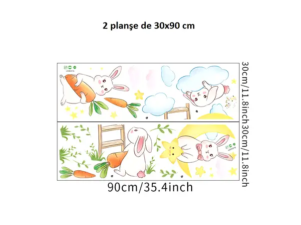 stickere camera copii iepurasi folina