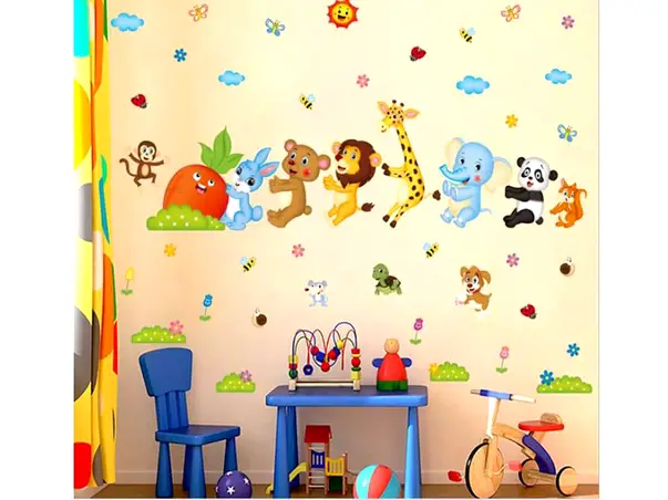 stickere copii animale multicolor