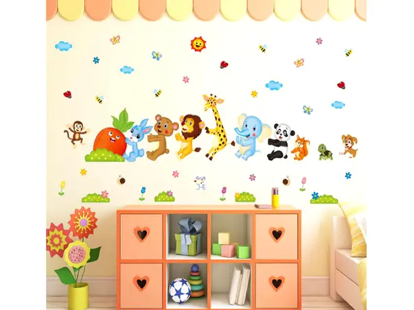 stickere copii folina animale multicolor 60 90 cm