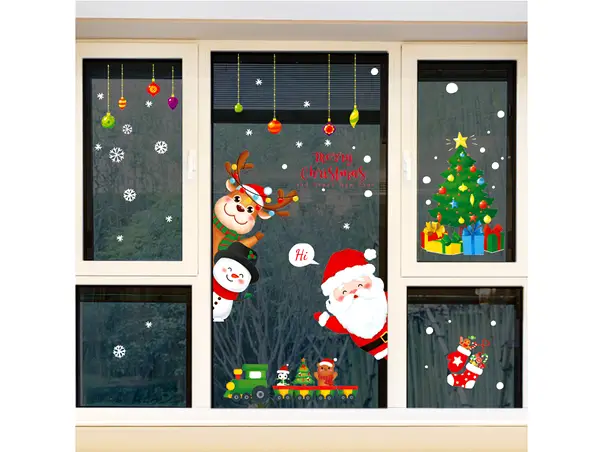 stickere craciun decor vitrina