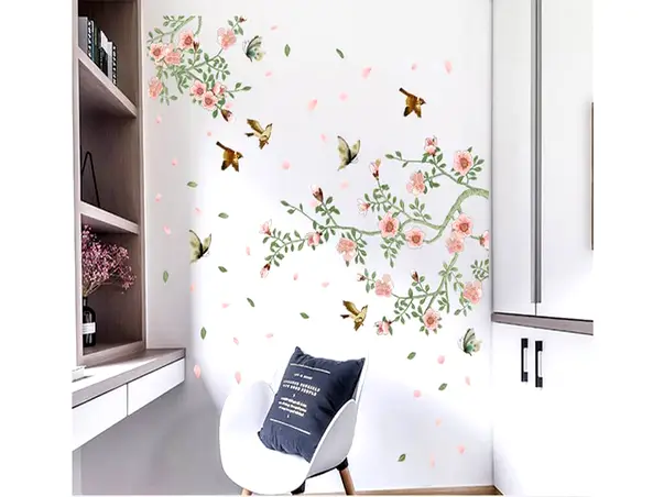 stickere crengi inflorite si pasari