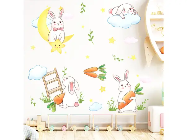 stickere cu iepurasi decor camera copii