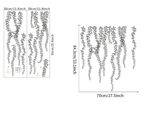 stickere decor crengute negre