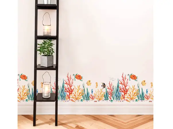 stickere decor marin corali si pesti colorati