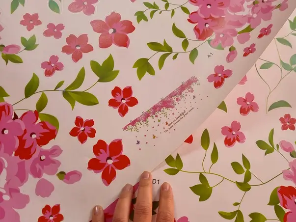 stickere decorative flori roz