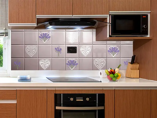 stickere faianta bucatarie model lavanda