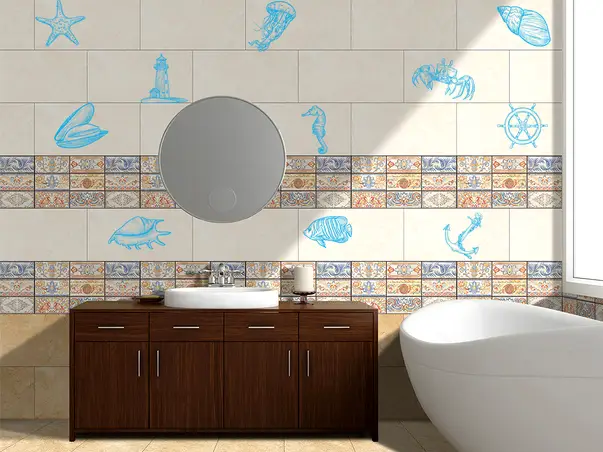 stickere faianta ocean blue folina1