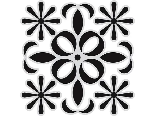 stickere faianta tea model negru