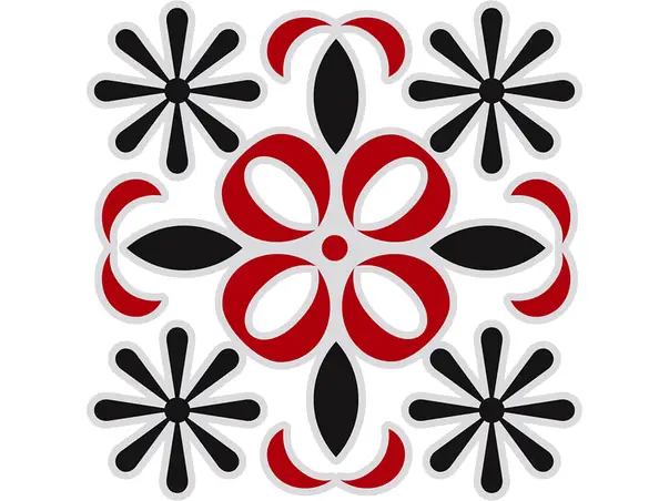 stickere faianta tea model negru rosu