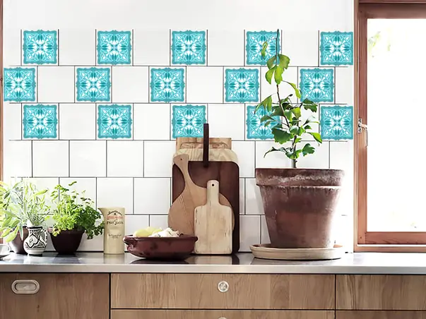 stickere faianta turcoaz
