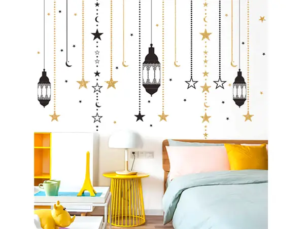 stickere felinare negre folina decor oriental