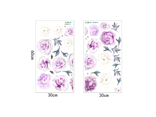 stickere florale lila folina
