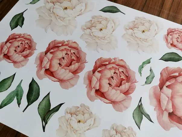 stickere flori bujori