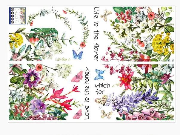 stickere flori de camp colorate