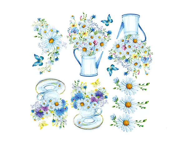 stickere flori folina decor cu margarete