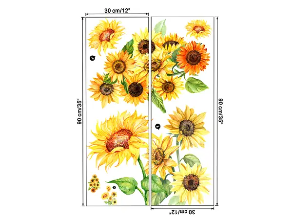 stickere flori galbene floarea soarelui