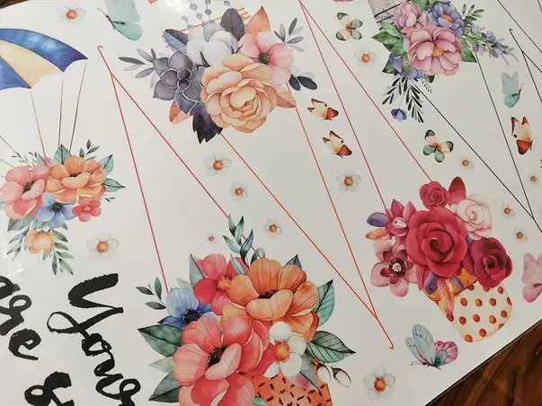 stickere flori in ghivece suspendate