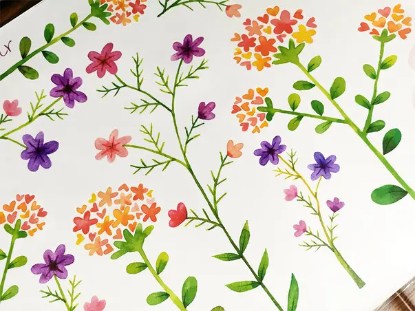 stickere flori pictate