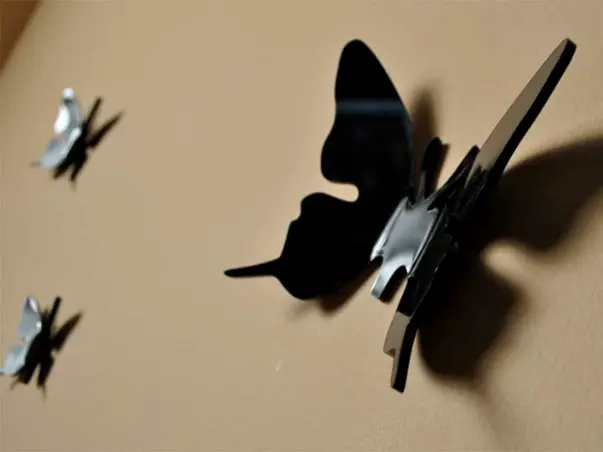 stickere fluturi negru 3d