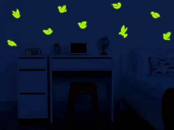 stickere fosforescente pasari folina glow in the dark