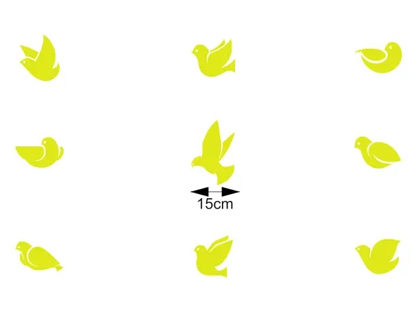 stickere fosforescente pasari in zbor