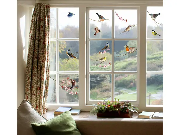 stickere geam pasari pe crengi