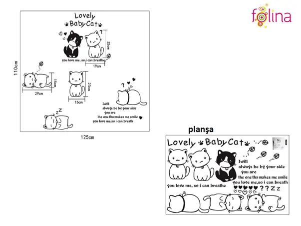 stickere negre pisicute