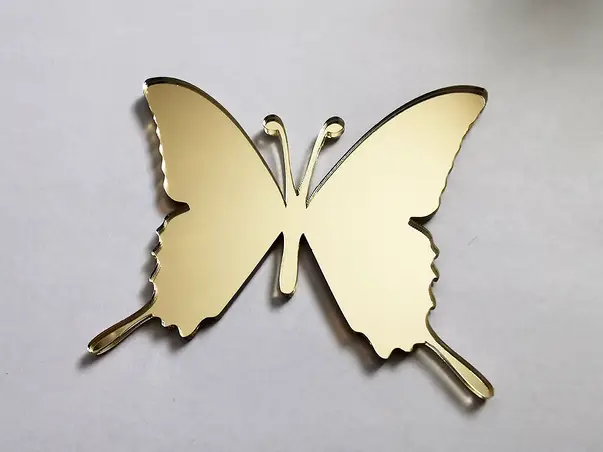 stickere oglinda aurie fluturi set cu 3 bucati