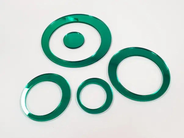 stickere oglinda cercuri verzi