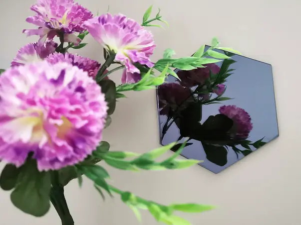 stickere oglinda fumurie hexagon