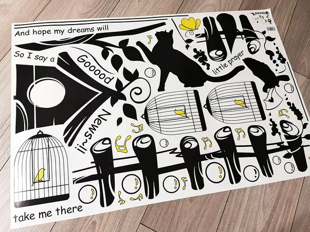 stickere perete colivii pasari