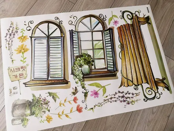 stickere perete decor rustic