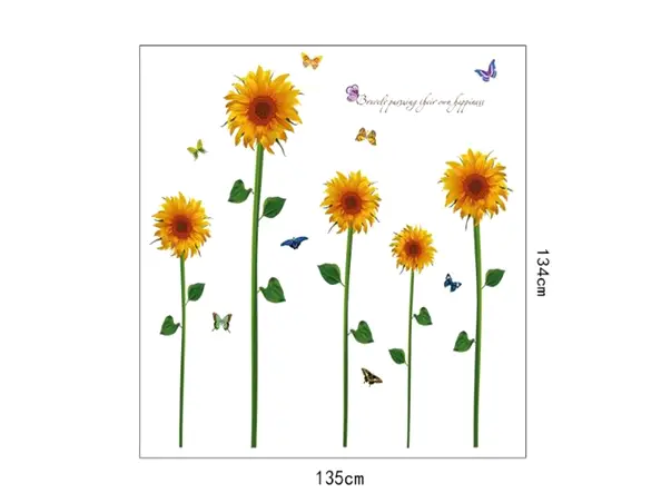 stickere perete floarea soarelui