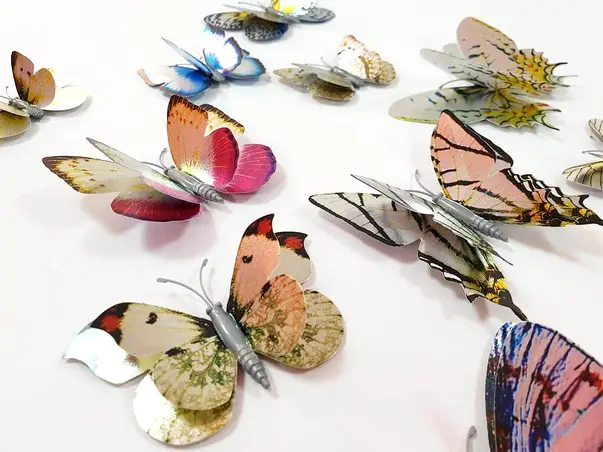 stickere perete fluturi 3d silvia