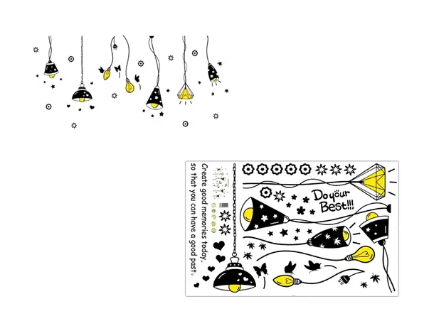 stickere perete folina decor lustre negre