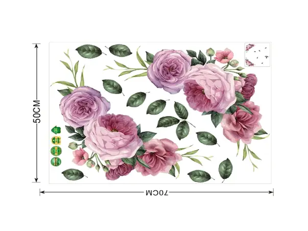 stickere perete folina model floral mov 50 70 cm