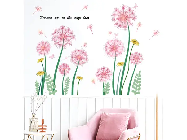 stickere perete papadii roz