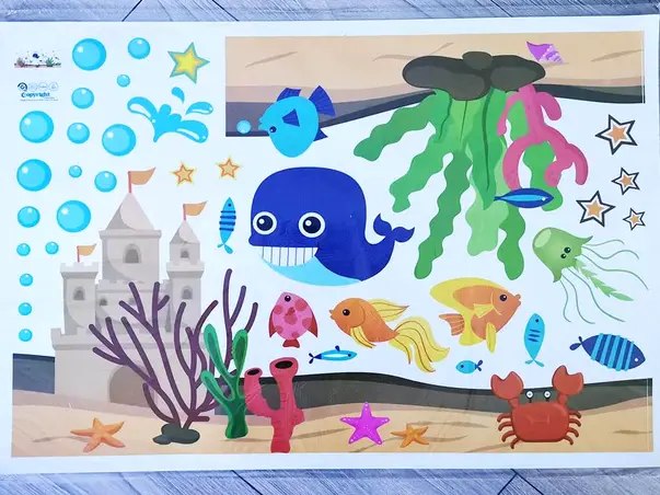 stickere pesti colorati decor tip bordura decorativa