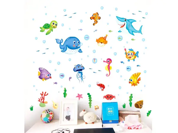 stickere pesti colorati veselie in ocean