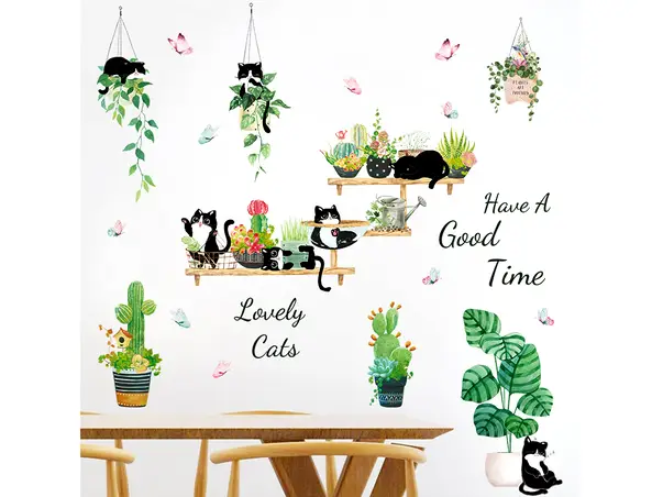 stickere plante si=pisici lovely cats