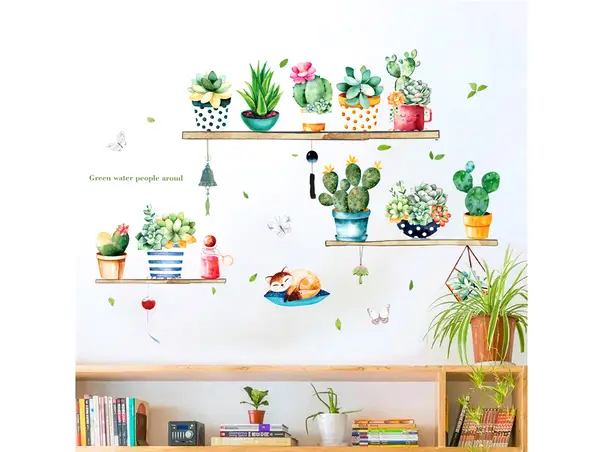 stickere plante suculente in ghivece