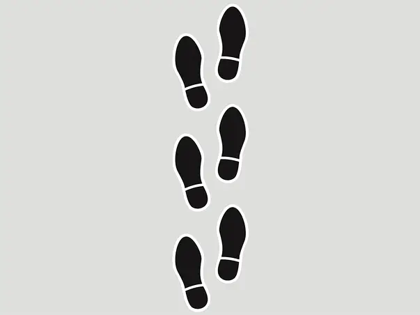 stickere podea urme pantofi folina