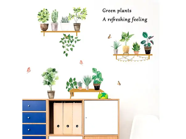 stickere polite cu plante verzi