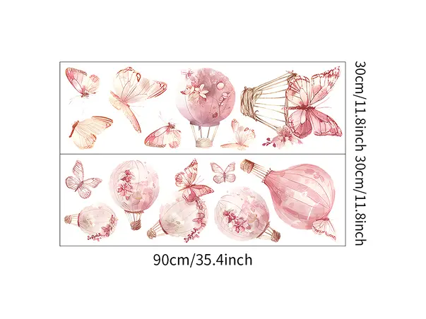 stickere roz pentru decor perete si mobila camera fetita